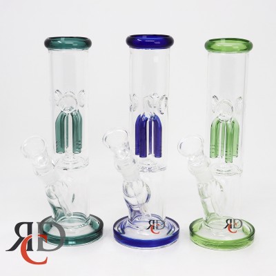 WATER PIPE STRAIGHT TUBE 4 ARM PERC WP809 1CT